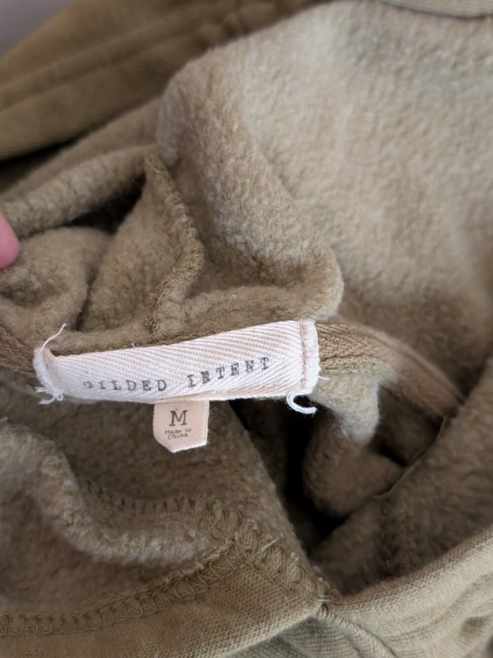 Olive Green Crop Hoodie